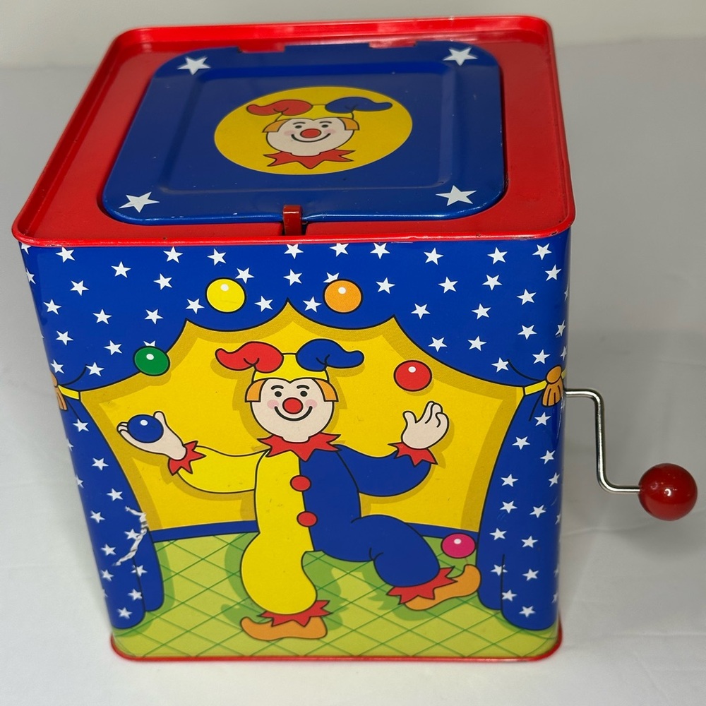 Schylling Jack-in-the-Box Tin Musical Crank Toy‎ • Circus Clown Pop-Up